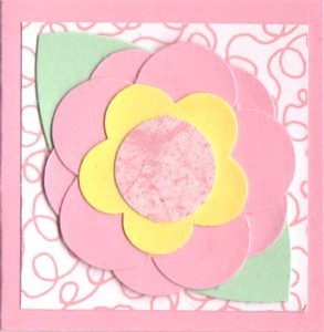 Pink flower gift card