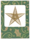 Embroidered Gold Christmas Star