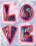 LOVE Iris Fold Card