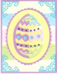 Striped Easter Egg