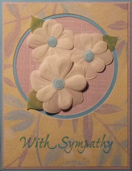 Sympathy Card With Vellum Flowers