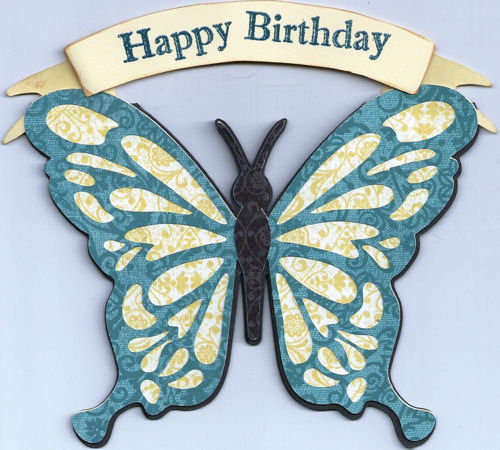 Butterfly Birthday with Banner