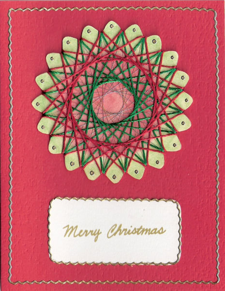 String Art Christmas Card