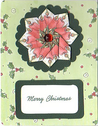 Christmas Candles Tea Bag Fold Card