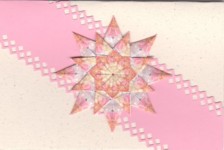 Pink Triple Star Tea Bag Fold Card